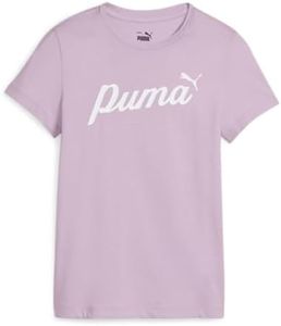 PUMA Girl's Essential + Script Tee, Grape Mist, L