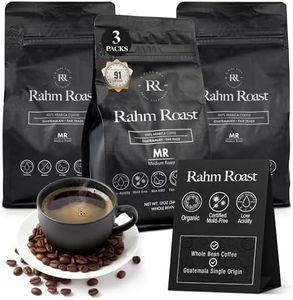 RAHM ROAST Double Washed Coffee Beans - Medium Roast Whole Bean Coffee from Guatemala, Single Sourced - Smooth Well-Rounded Flavor for Lattes & Cappuccino - 12oz (3 Pack)