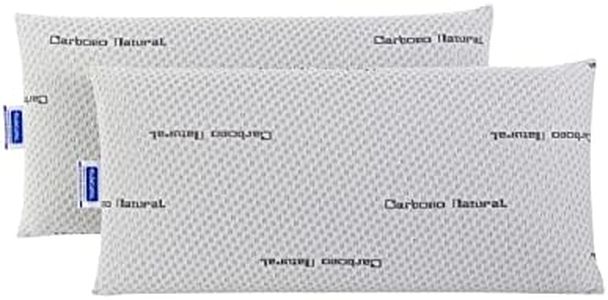 Todocama - Almohada viscoelástica Carbono Natural, compuesta por un núcleo 100% viscoelástico con partículas de carbono activo que disminuyen los malos olores y humedades. 2 Unidad (Paquete de 1)