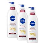 NIVEA Q10 60+ Mature Skin Body Lotion (400ml), Nourishing Firming Cream with Q10 and Argan Oil, NIVEA 72H Moisturising Cream for Ageing and Mature Skin (Pack of 3)