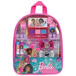 Townley Girl Barbie-Backpack Cosmetic Makeup Gift Bag Set Includes Lip Gloss, Nail Polish & Hair Accessories For Kids Teen Tween Toddler Girls, Ages 3+ Perfect For Parties, Sleepovers & Makeovers