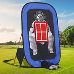 Sharellon Pop Up Baseball Pitching Target Net 4.5×4×3FT Portable Baseball Pitching Training Net with Carry Bag - Gifts for Kids Youth