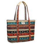 Kinmac Women's Laptop Tote Bag Top Handle Handbag Work Bag for Laptop Computer Up to 15.6 inch, Bohemian