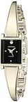 Armitron Women's 75/5322BKGP Diamond-Accented Dial Gold-Tone Bangle Watch