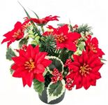 Caliko-Red artificial poinsettia in