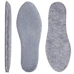 Knixmax Wool Insoles for Women Warm Shoe Inserts Replacement Winter Shoe Liners Fluffy Cozy Fur Fleece Inner Soles for Slippers Sneakers Boots Grey EU 40