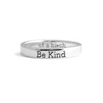 ZOVOLI Be Kind Of A Ring bich for Women, Be Kind...Of A Mantra Ring, Funny Saying Ring, Stainless Steel Friendship Jewelry Perfect Motivational Jewelry Gift for Sisters Best Friends, 9, Metal, No