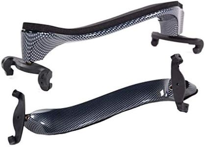 Fiddlerman Light Carbon Fiber Look Shoulder Rest 4/4 Foam Padding For Comfort With Slight Height Adjustable Feet (Carbon Fiber Look)