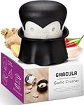 OTOTO Gracula - Garlic Crusher, Mincer & Peeler - Twist Top & Easy Squeeze Manual Garlic Press - BPA Free, Easy Clean & Dishwasher Safe - Spooky Decor