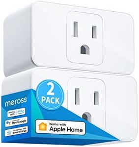 meross Smart Plug Mini, 15A & Reliable Wi-Fi, Support Apple HomeKit, Siri, Alexa, Echo, Google Assistant and Nest Hub, App Control, Timer, No Hub Needed, 2.4G WiFi Only, 2 pack