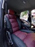 3D FRONTLINE PU Leather Puffy Series Black-Wine Car Seat Cover Compatible with Volkswagen Vento