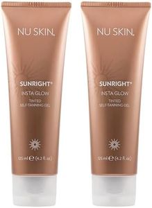 Nu Skin Sunright Insta Glow Self Tanner Gel | Natural Summer Tan for Face & Body | Beauty & Skin Care | Vitamin E & Avocado Oil | Natural Body Bronzer with DHA & Amino Acids | 4.2 oz | 2 Pack