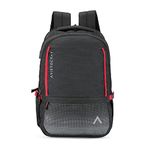 Aristocrat Black Premium Polyester Fabric 28L Backpacks (One Size)