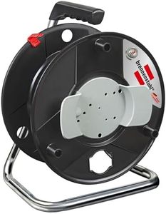 Brennenstuhl Garant G 290 enrollacables sin cable / carrete de cable vacío (plástico especial, fabricado en Alemania, diámetro de 290 mm) negro