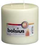 Bolsius - Pillar Candle – XXL - Ivory - 3-wick - 15 x 15cm