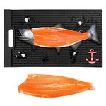 HHQ Fish Fillet Mat Fish Cleaning & Cutting Board Grips Fish for Easy Filleting, 14"x24"