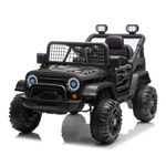 CoolGrows Ride on Car, Electric Cars for Kids, 12V Electric Ride-on Toy with Remote Control, LED Lights, Music, Radio, 2 Speed Modes Smooth Start for 3-6 Years Old, Max Weight 25KG - Black