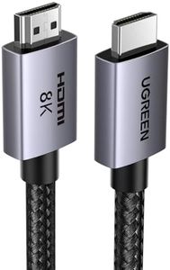 UGREEN HDMI 2.1 Kabel 10K 8K 60Hz 4K 240Hz 165Hz 144Hz 120Hz 48Gbit/s High Speed, HDMI Kabel 2.1 Ultra HD eARC HDR 10+ HDCP Dolby Vision VRR kompatibel mit Mac mini M4/PS5/ Xbox-Serie X/Laptop(10M)