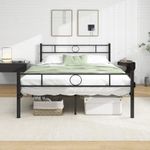 VERFARM Queen Metal Bed Frame with 