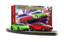 Scalextric G1178M Micro Scalextric Super Speed Race Set - Lamborghini vs Porsche - Battery Power Slot Car Race Track Sets, 1:64 Scale Set, Electric Racing Toys for Adults or Kids, Cars Gifts, Age 8+