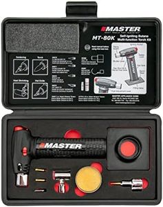 Master Appliance MT-80K Butane Micro Torch Kit [Butane Torch, Flameless Heat Tool, Soldering Iron & Hot Knife] Hand Held, Refillable with Butane Fuel, Adjustable Flame, Case with Attachments