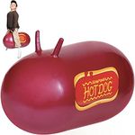 WALIKI Toys Jumping Hot Dog Ages 4-9 (Hippity Hop Ball, Hopping Ball, Bouncy Ball with Handles, Sit & Bounce, Bouncy Horse, Jumping Ball, Hopper Ball, Pump Included)