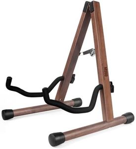MUSO Guitar Stand,Acoustic Guitar Stand,Wood Classical Electric Guitar Stand,Foldable Bass Guitar Stand,Guitar Accessories also fit Bass,Violin,Ukulele(America Black Walnut)