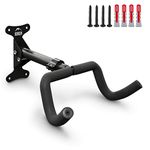 Borgen Bike Wall Mount - Adjustable Distance and Foldable Bike Wall Rack for Bike Storage Wall - MTB, Road Bike, E-Bike Compatible - Space Saving Bike Rack Black