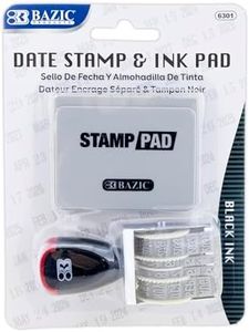 BAZIC Products Date Stamper with Black Ink Pads for Stamping, 12 Years of Adjustable Dates, Ideal for Office, Shipping, Receiving, Accounting, Expiration Date Stamp, Due Dates - 24 Pack