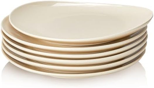Sweese Porcelain 11 Inch Dinner Plates Set of 6 - Beige Dinner Plates - Dishwasher, Microwave, Oven Safe, Scratch Resistant