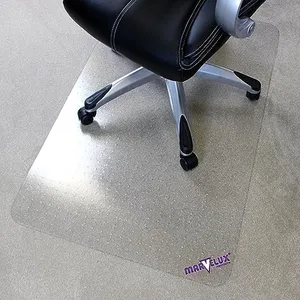 Marvelux Thick Polycarbonate Office Chair Mat for High Pile Carpets, Heavy Duty Clear Rigid Rectangular Carpeted Floor Protector Mat for Plush Pile Carpets, 35” x 47”