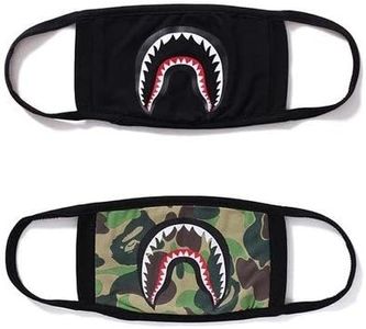 Xshelley 2-pack Shark Face Mask,cotton mask funny Anti-dust Face mask,Ski Cycling Camping Half Face Mouth Masks for Boys and Girls