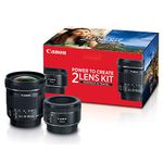 Canon Portrait and Travel Two Lens Kit with 50mm f/1.8 and 10-18mm Lenses Black