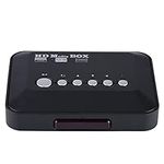 Mini Full HD 1080P Media Player,Portable Digital Multi TV Media Player 1080P Media Player Box, Media Player MKV/H.264 with HDMI Video Audio/IR Remote Control, for 2TB External Hard Drive(Black)