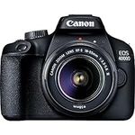 Canon EOS 4000D DSLR Camera and EF-S 18-55 mm f/3.5-5.6 III Lens - Black