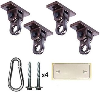 ABUSA Heavy Duty Bronze Swing Hangers Screws Bolts Included Over 5000 lb Capacity Playground Porch Yoga Seat Trapeze Wooden Sets Indoor Outdoor (4 Pack)