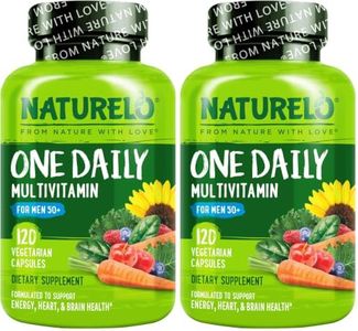 NATURELO Mens Multivitamins for Men 50+ - One Daily Multivitamin for Men with Vitamins, Minerals & Organic Whole Foods, Boost Energy & Health, Non-GMO, 120 Vegetarian Capsules (Pack of 2)