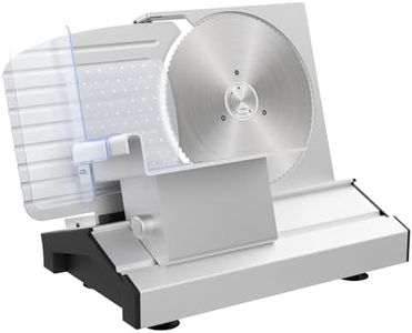 Cobuy Electric Deli Food Slicer, 250W Slicer Machine with Adjustable Thickness Two 8.6" Removable Stainless Steel Blades for Meat, Cheese, Bread | 90RPM