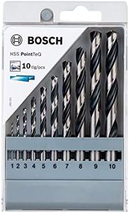 Bosch Professional HSS PointTeQ 10pcs Set, casse, Pack of 10