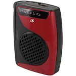 GPX Portable Cassette Player, 3.54 x 1.57 x 4.72 Inches, Requires 2 AA Batteries - Not Included, Red/Black (CAS337B)