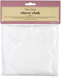 KitchenCraft HomeMade Cheese Cloth, tela de muselina 100% algodón, paño multiusos para colar, cocer al vapor, conservar, pulir y mucho más, 1,6 m cuadrado, 1 unidad