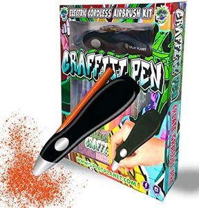 Splat Planet Graffiti Pen, Cordless Electric Airbrush Sprayer, Water Colour Spray Pen, Airbrush Marker Set 12 Colours, Washable Paint Pens Art and Crafts Gift