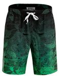 APTRO Men's Swim Trunks Quick Dry Bathing Suit Swim Shorts HW023 Green S