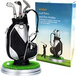 Jishi Golf Gifts for Men Golf Pen Holder Stocking Stuffers for Adults Men Golfers, Funny White Elephant Gifts for Adults Useful Unique Office Supplies Desk Accessories Decor Gadgets for Boss Dad Women