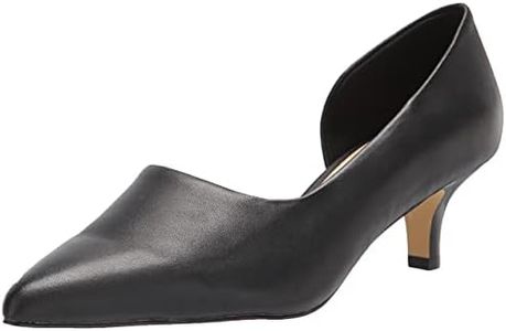 Bella Vita Women's Quilla Kitten Heel Pump, Black Leather, 9 Wide