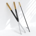 MARVOWARE Heavy Duty Fire Tong and Fire Poker Set with Wood Insulation Handle Fireplace Poker Grabber with Blow, firewood Grabber Tool for Wood-Burning Fire Pit or Fireplace Suitable for Solo Firepit