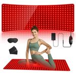 30'' x 14'' Red Light Mat for Body, 360 LEDs Flexible Near Infrared Light Pad, 660nm & 850nm Light Blanket for Back Belly Knee, 9 Timer & 5 Brightness Settings, 3 Modes