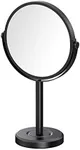 Gatco 1386MX Latitude II Makeup Mirror, Matte Black | Counter Top Makeup Mirror, 3X Magnification, Rotates 360 Degrees