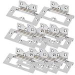 5 Pairs (10 Unit) Flush Hinges Polished Chrome 76mm x 33mm