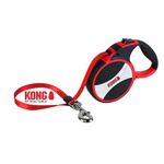 KONG Retractable Explore Dog Leash For Large Dogs Upto 50Kgs,50% Longer Dog Tape Leash,Durable,Reflective,Tangle-Free,Soft Grip Handle For Pet Hiking,Walks,Training,Red,Large-24Ft/7.5M,?14.61 cm